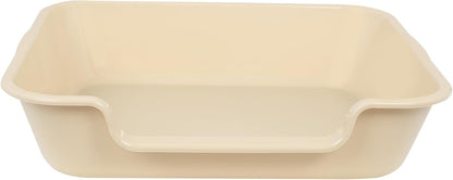 Extra Large Low Entry ABS Cat Litter Box, Yellow, 24" L x 20" W, 1 Pack | Durable low entry litter box, non-stick, odor-free, ideal for seniors, kittens, rabbits, large cats and multi-pet homes.