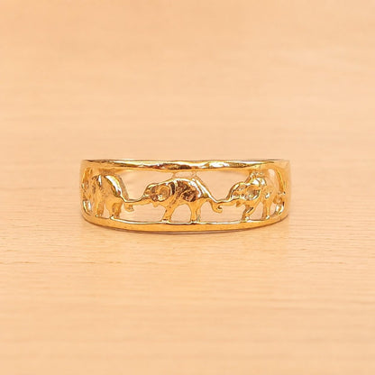 Gold Plated Toe Ring for Women, Adjustable Open Band, Handmade | Fits Toe, Knuckle or Pinky Ring | One Size Fits Most | Comfortable to Wear | Minimalist Style | Water Resistant