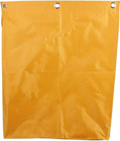 Replacement Janitorial Cart Bag Yellow Linen Truck Bag 35 Gal Oxford Cloth Cleaning Cart Spare for Housekeeping Laundry