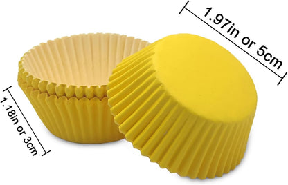 Standard Baking Cups, Classic Yellow Greaseproof Festive Cupcake Liners, 150-Count
