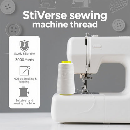 Serger Thread - 4 Cones x 3000 Yards (12,000 Yards Total) | 40S/2 Polyester All-Purpose Thread for Sergers, Overlock Machines, Quilting & Handcrafts (4 Yellow)