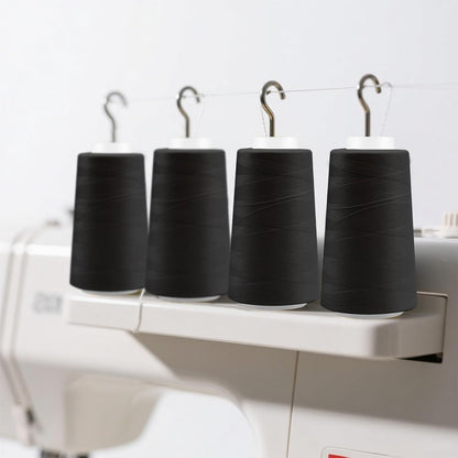 Serger Thread - 4 Cones x 3000 Yards (12,000 Yards Total) | 40S/2 Polyester All-Purpose Thread for Sergers, Overlock Machines, Quilting & Handcrafts (4 Yellow)