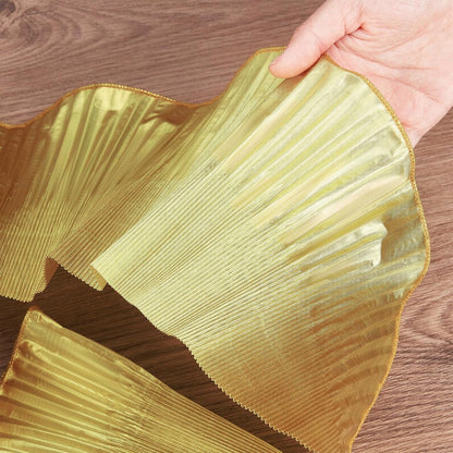 10 Yards Ruffled Lace Trims Organza Pleated Fabric Trim Tulle Lace Border Retro Chiffon Trimmings Decorative Applique for Sewing DIY Wedding Dress Craft Home Decor, Yellow