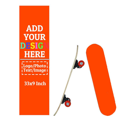 Customized Skateboard Grip Tape Add Your Own Photo Text Image Logo Personalized Non Slip Skateboard Tape, Longboards Griptape, Scooter Grips, Yellow