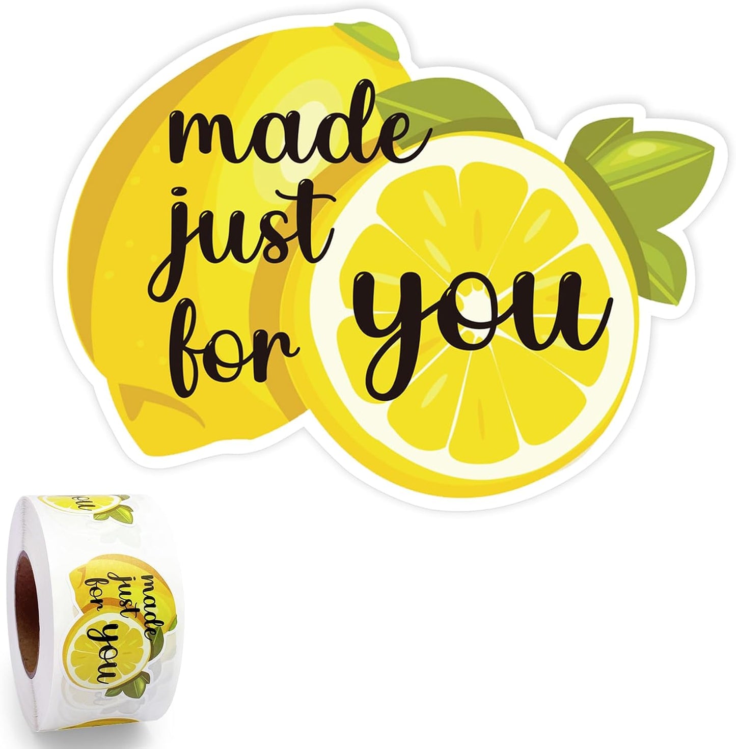 Coated Paper Made Just for You Lemon Stickers，Lemon Stand Stickers Gift Bags Packaging