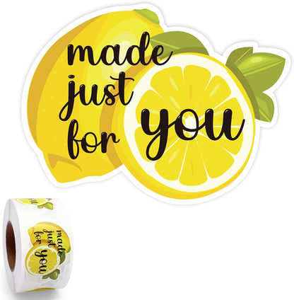 Coated Paper Made Just for You Lemon Stickers，Lemon Stand Stickers Gift Bags Packaging