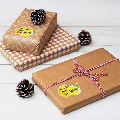 Coated Paper Made Just for You Lemon Stickers，Lemon Stand Stickers Gift Bags Packaging