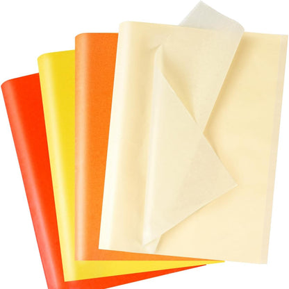 120 Sheets Orange Yellow Tissue Paper, 14 × 20” Gift Tissue Paper Bulk for Gift Bags Packaging DIY Crafts Wrapping, Gift Wrapping Tissue for Birthday Party Halloween Fall Easter Thanksgiving