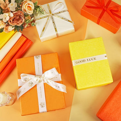 120 Sheets Orange Yellow Tissue Paper, 14 × 20” Gift Tissue Paper Bulk for Gift Bags Packaging DIY Crafts Wrapping, Gift Wrapping Tissue for Birthday Party Halloween Fall Easter Thanksgiving