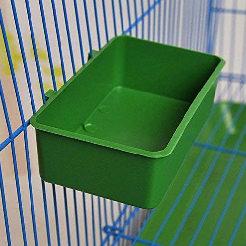 Bird Seed Food Feeder Dish Water Feeder Bowl for Parrot Macaw African Greys Budgies Parakeet Cockatiel Conure Canary Finch Cage (4.7inch)