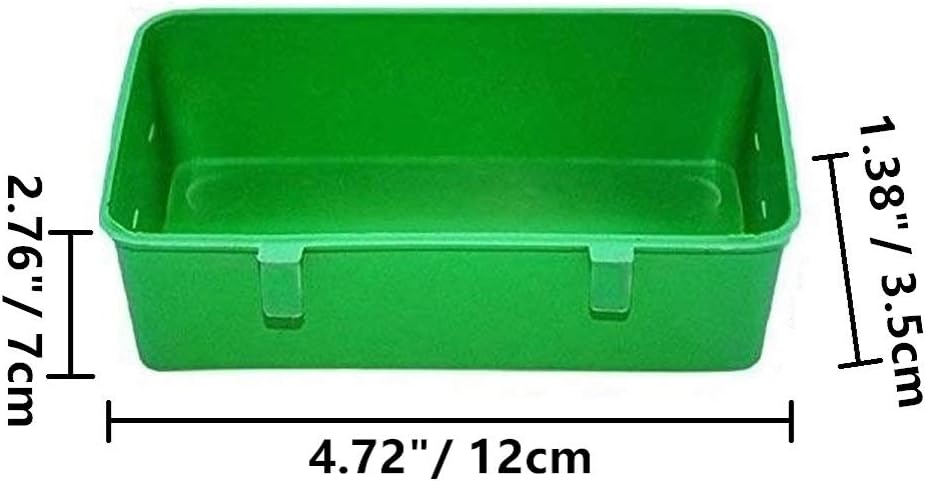 Bird Seed Food Feeder Dish Water Feeder Bowl for Parrot Macaw African Greys Budgies Parakeet Cockatiel Conure Canary Finch Cage (4.7inch)