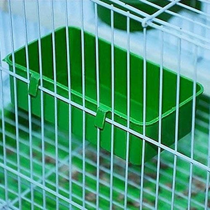 Bird Seed Food Feeder Dish Water Feeder Bowl for Parrot Macaw African Greys Budgies Parakeet Cockatiel Conure Canary Finch Cage (4.7inch)