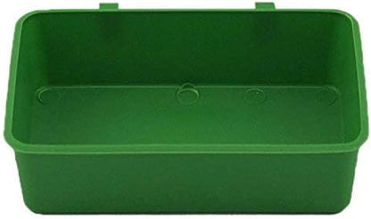 Bird Seed Food Feeder Dish Water Feeder Bowl for Parrot Macaw African Greys Budgies Parakeet Cockatiel Conure Canary Finch Cage (4.7inch)