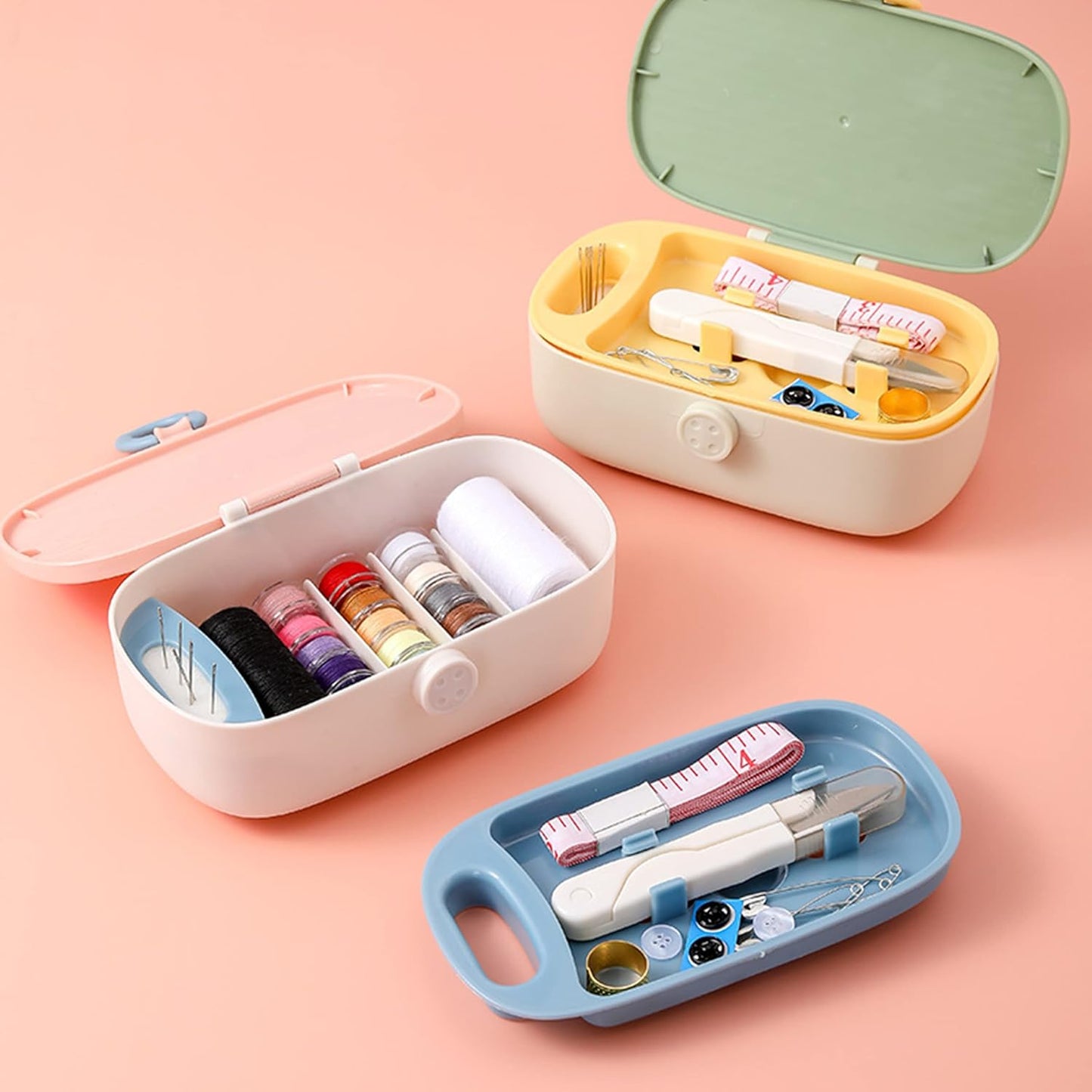 Yellow Sewing Project Kit, 135 Pcs Family Sewing Supplies Repair Kit Traveler Sewing Kit Sewing Thread Accessories DIY Sewing Supplies Organizer (Yellow)