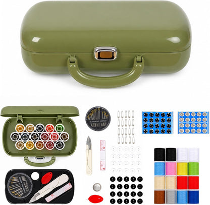 Yellow Sewing Project Kit, 135 Pcs Family Sewing Supplies Repair Kit Traveler Sewing Kit Sewing Thread Accessories DIY Sewing Supplies Organizer (Yellow)