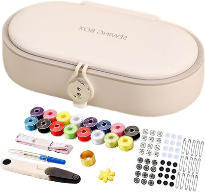 Yellow Sewing Project Kit, 135 Pcs Family Sewing Supplies Repair Kit Traveler Sewing Kit Sewing Thread Accessories DIY Sewing Supplies Organizer (Yellow)