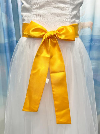 Women 200cm Long Satin Sash Belts for Wedding Bridal Bridesmaid Dress Accessories