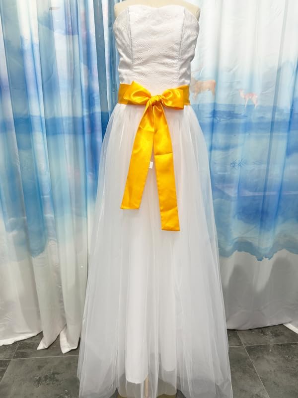 Women 200cm Long Satin Sash Belts for Wedding Bridal Bridesmaid Dress Accessories