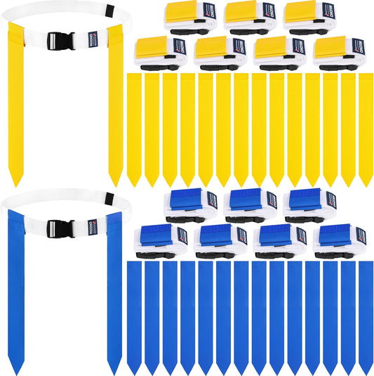 Flag Football Belts, Set of Flag Football Flags for Kids Adults, and Youth, Adjustable Flag Football Set 14 Players