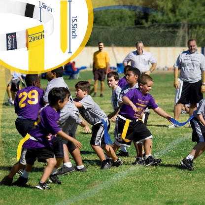 Flag Football Belts, Set of Flag Football Flags for Kids Adults, and Youth, Adjustable Flag Football Set 14 Players