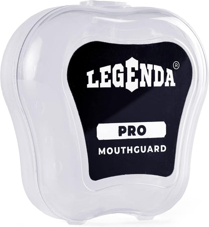 Legenda Mouth Guard Sports w/Case, Professional Mouthguard for Boxing, Football, Hockey, Jiu Jitsu, Muay Thai, MMA, Wrestling and High Contact Sports, Fits Adults, Youth, Kids 11+ (Black/Yellow)