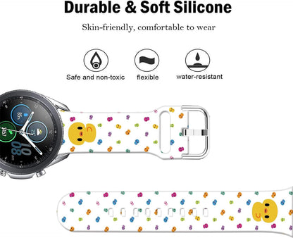 Cartoon Watch Bands Compatible with Samsung Galaxy Watch 46mm/ Galaxy Watch 3 45mm/Samsung Gear S3 Frontier/Classic Strap,Soft Silicone 22mm Replacement Wristband Sport Strap for Men Women.