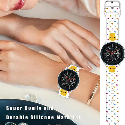 Cartoon Watch Bands Compatible with Samsung Galaxy Watch 46mm/ Galaxy Watch 3 45mm/Samsung Gear S3 Frontier/Classic Strap,Soft Silicone 22mm Replacement Wristband Sport Strap for Men Women.