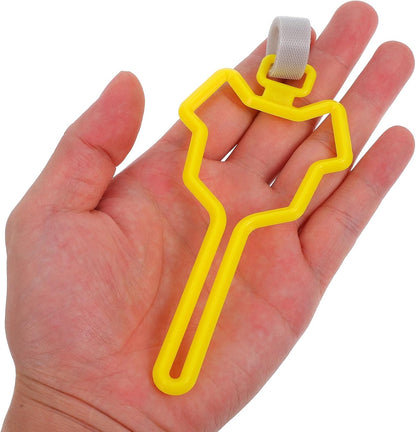 UKCOCO Dog Poop Bag Holder Clip with Hands-free Leash Attachment, Lightweight Sturdy Waste Bag Carrier for Walking and Traveling Pets, Yellow