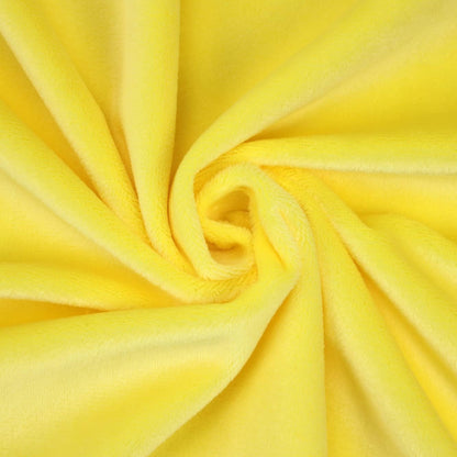 Plush Fabric | Solid Yellow Minky Fabric for Sewing (Pack of 2) | Super Soft Cuddle Material | 39.5x29.5 | Plushies, Baby Blankets, Pillows, Dog Beds, Cat Beds, Baby Accessories, Apparel