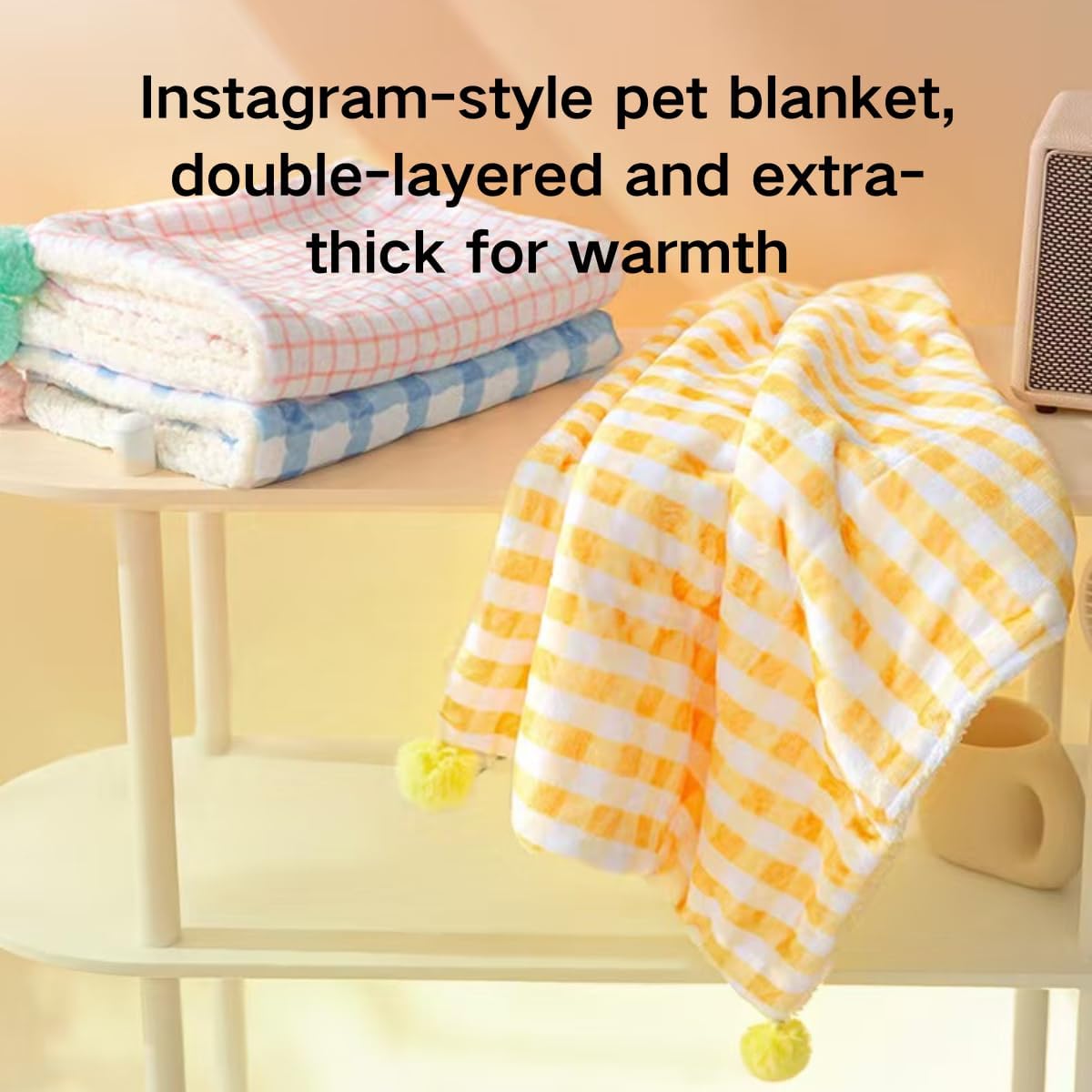 Guinea Pig Bedding Mat - Washable Rat Cage Liner Bedding Accessories Soft Fleece Blankets for Rat, Rabbit, Chinchilla, Hedgehog, Ferret, Kitten, Puppy, Cat and Small Animals (Yellow,S)