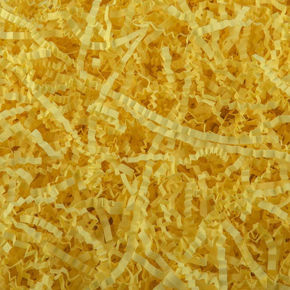 Crinkle Cut Paper Shred Filler Gift Cushion Streamer Yellow | Packing Paper Grass for Christmas Wedding Birthday Bridesmaid Engagement Craft Gift Boxes Bags Basket Decoration 4.5oz
