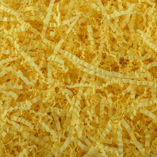 Crinkle Cut Paper Shred Filler Gift Cushion Streamer Yellow | Packing Paper Grass for Christmas Wedding Birthday Bridesmaid Engagement Craft Gift Boxes Bags Basket Decoration 4.5oz