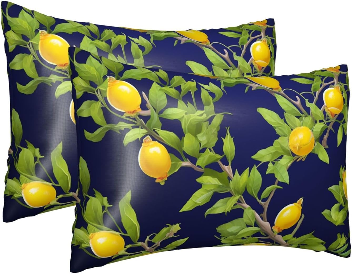 Lemon Tree Satin Pillowcase with Zipper for Hair & Skin,Cooling Silk Pillow Cases, Soft Breathable Smooth Silk Pillow Covers for Sleeping,Gifts for Women Men 20"x30"