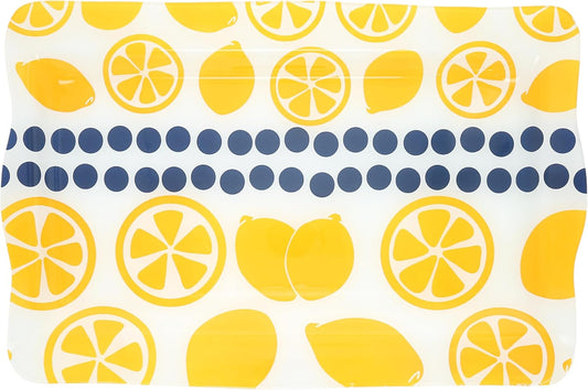 Lemons - 16.75" x 11" Serving Tray Dish Platter Vintage Yellow Kitchen Decor Serveware