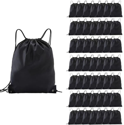Drawstring Backpacks,10 Pack — Lightweight Drawstring Bags, Gym Sack for Sports, Daily Use & Travel (10, Yellow)