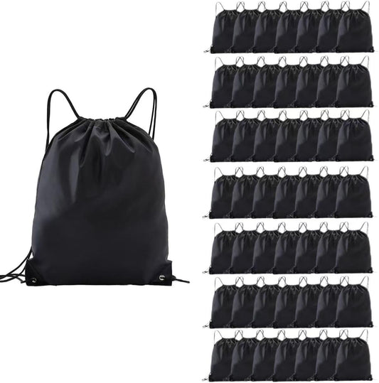 Drawstring Backpacks,10 Pack — Lightweight Drawstring Bags, Gym Sack for Sports, Daily Use & Travel (10, Yellow)