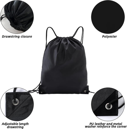 Drawstring Backpacks,10 Pack — Lightweight Drawstring Bags, Gym Sack for Sports, Daily Use & Travel (10, Yellow)