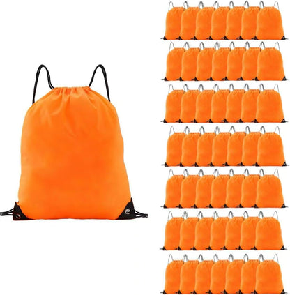 Drawstring Backpacks,10 Pack — Lightweight Drawstring Bags, Gym Sack for Sports, Daily Use & Travel (10, Yellow)