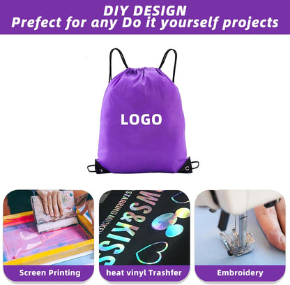Drawstring Backpacks,10 Pack — Lightweight Drawstring Bags, Gym Sack for Sports, Daily Use & Travel (10, Yellow)