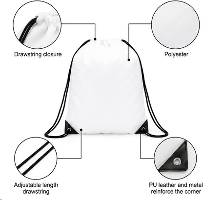 Drawstring Backpacks,10 Pack — Lightweight Drawstring Bags, Gym Sack for Sports, Daily Use & Travel (10, Yellow)