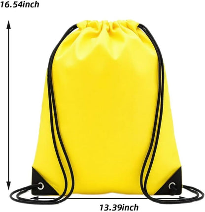 Drawstring Backpacks,10 Pack — Lightweight Drawstring Bags, Gym Sack for Sports, Daily Use & Travel (10, Yellow)