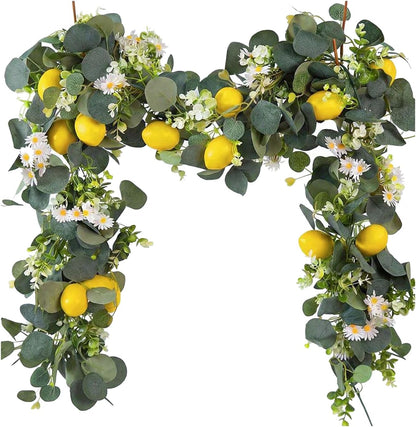 Artificial Lemon Garland Faux Fruit Vine Garlands for Wedding Party Decor (Multi, M)