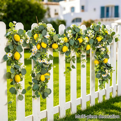 Artificial Lemon Garland Faux Fruit Vine Garlands for Wedding Party Decor (Multi, M)