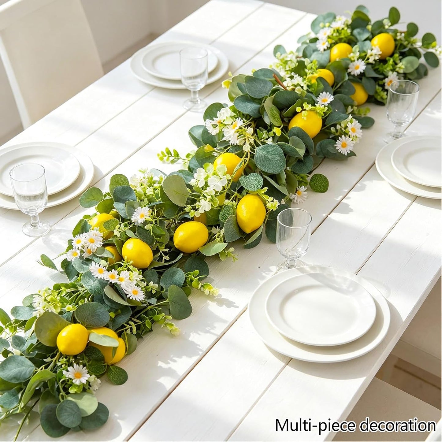 Artificial Lemon Garland Faux Fruit Vine Garlands for Wedding Party Decor (Multi, M)