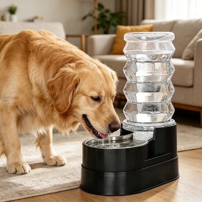 8L Elevated Dog Water Dispenser: Large Dogs Senior Pets Filtered | Comfortable Drinking Position / Anti Splash Base / Stainless Steel Bowl / Easy Cleaning / Dishwasher Safe/Multi Pet Homes