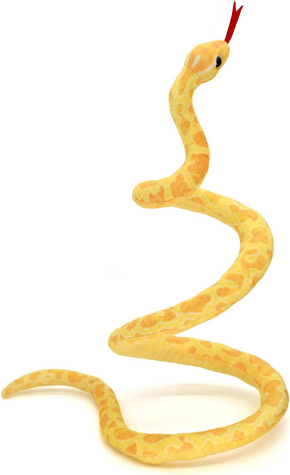 3.6 ft Long Realistic Snake Stuffed Animal, Soft Cuddly Plushie Toys | Lifelike Python Plush Toy, Prank Prop, Funny Prank Gag Gifts for Kids & Adult, Birthday, Christmas, Halloween Decor