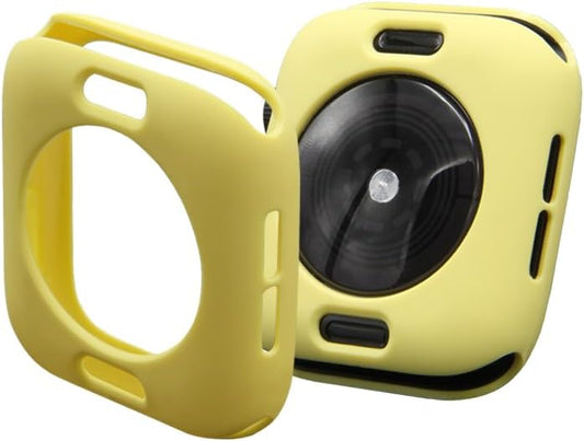 Soft Candy Colors Case for Apple Watch Series 1/2/3 42MM, Ultra Thin TPU Shockproof Smart Watch Cases Bumper Cover for iWatch Series [No Screen] Yellow