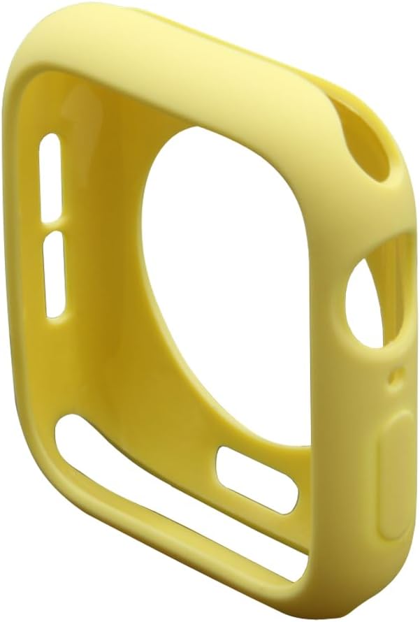 Soft Candy Colors Case for Apple Watch Series 1/2/3 42MM, Ultra Thin TPU Shockproof Smart Watch Cases Bumper Cover for iWatch Series [No Screen] Yellow