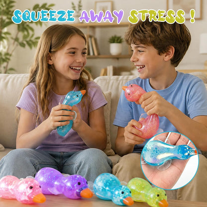 Cute Duck Squishy Soft Relief Ball Fun Squishy Duck Relaxing Sensory Fidget Stress for Anxiety Relief and Stress Relief(Yellow)