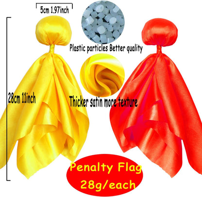 8 Pcs Penalty Flag Football Flags, Challenge Flag, for Referee, Lacrosse, Sports Fan for Football Games Party Accessory Referee Game Party(4 Red, 4 Yellow)